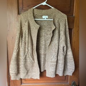 Lucky Wool Blend Balloon Sleeve cardigan